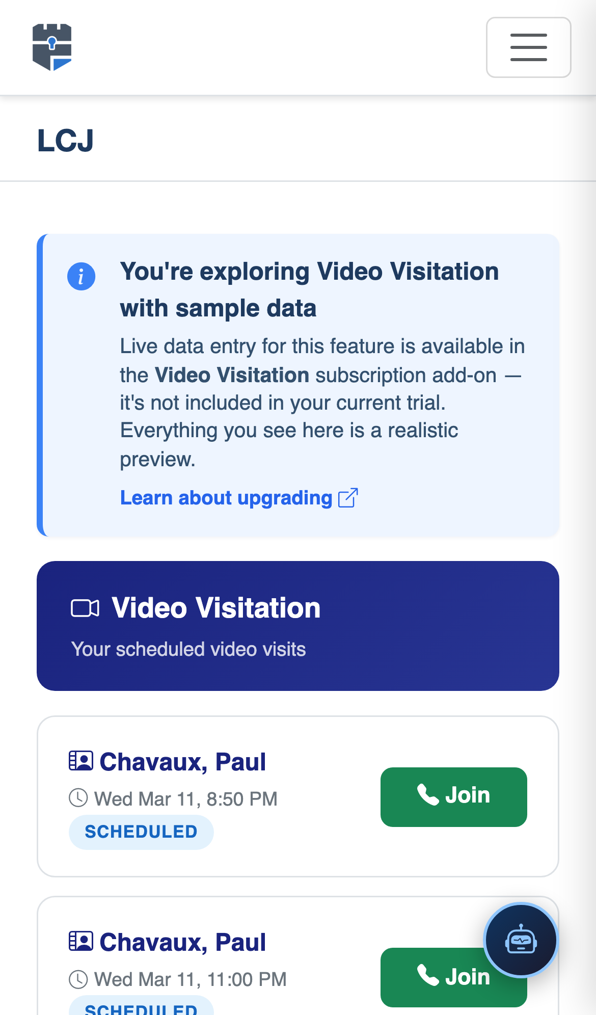 Video Visitation screenshot