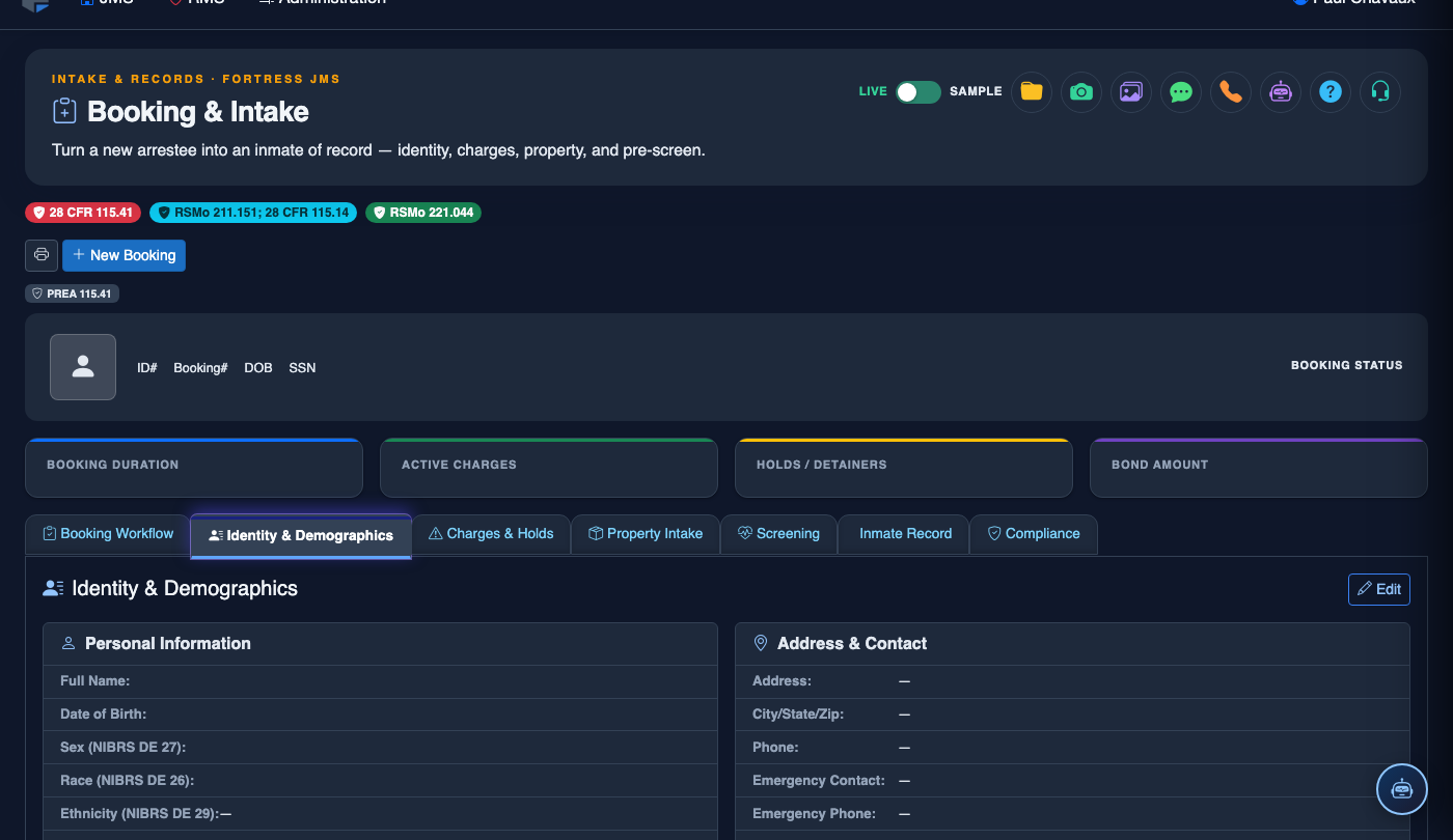 Identity & Demographics tab