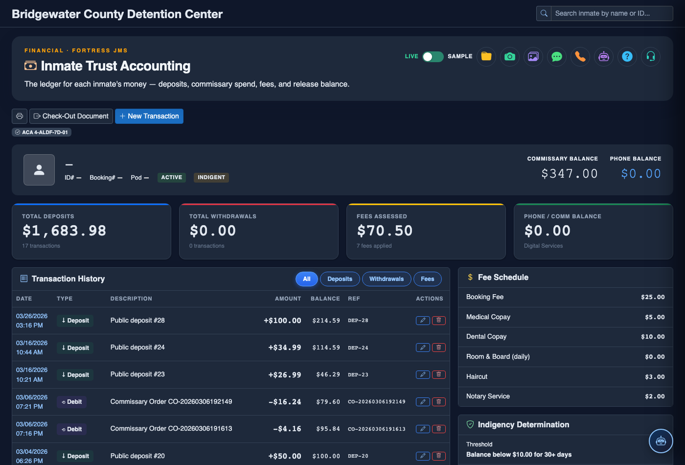 Trust Account Top-Off Deposits