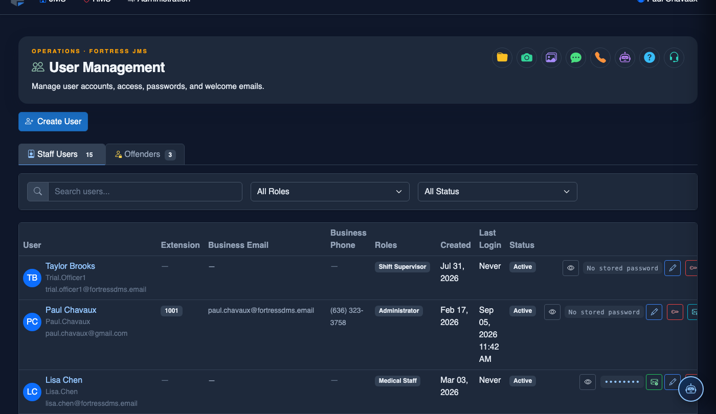 User Management screenshot