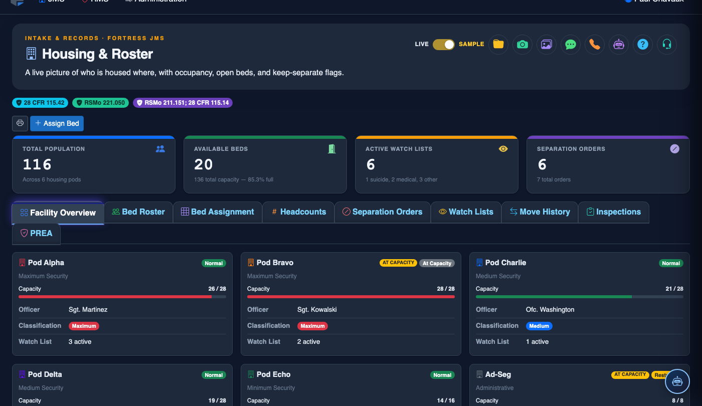 Housing and Roster screenshot