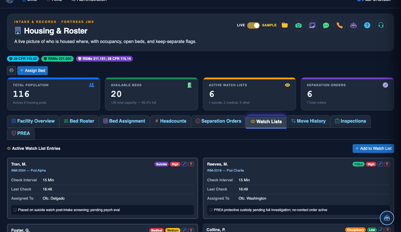 Watch Lists screenshot