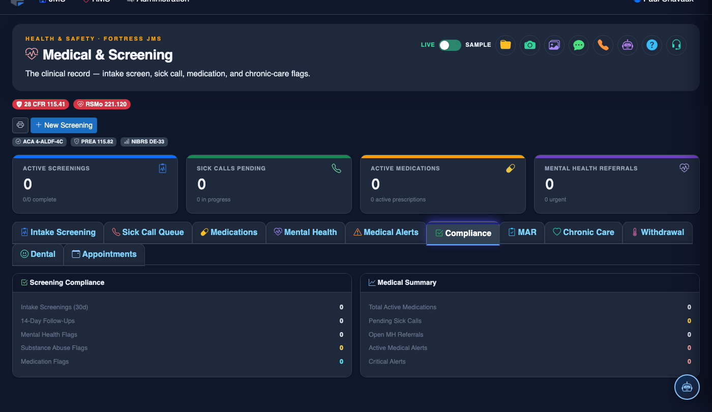 Compliance Tracking screenshot