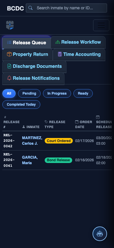 Mobile view — Release Queue detail