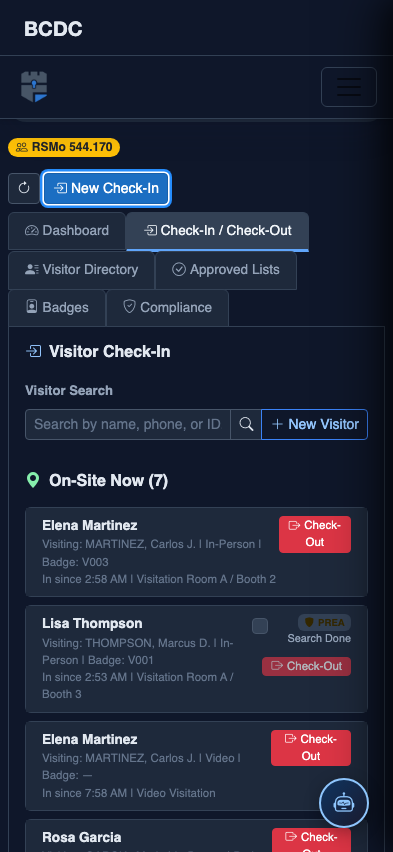 Mobile view — Check detail